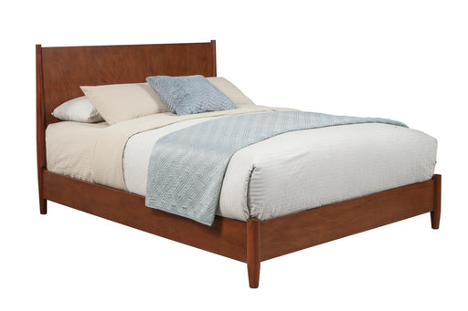 Flynn Modern Panel Bed in Acorn - Alpine Furniture