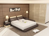 Golden Leather Bed With 3 Storages - Jubilee Furniture