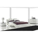 Hnoss Curved Modern Leather Platform Bed - Jubilee Furniture