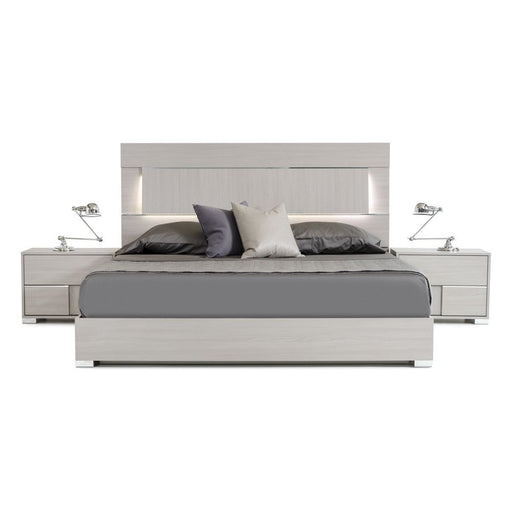 Modrest Izaan Italian Modern Grey Bed - Jubilee Furniture