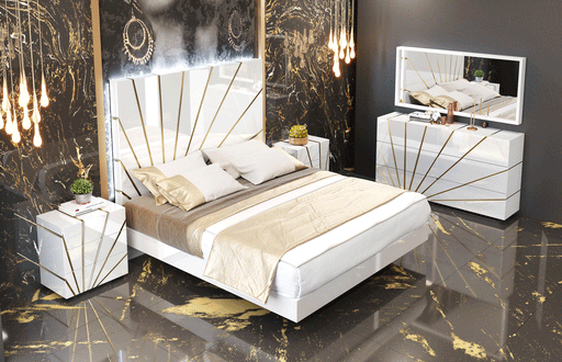 Oro White Bedroom Comp 2 SET - ESF Furniture