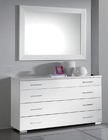 Panarea Bedroom White W/ momo cases SET - ESF Furniture