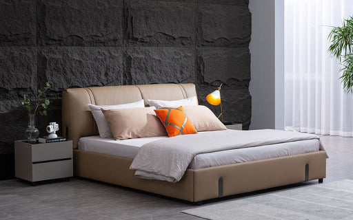 Penta Modern Leather Platform Bed - Jubilee Furniture