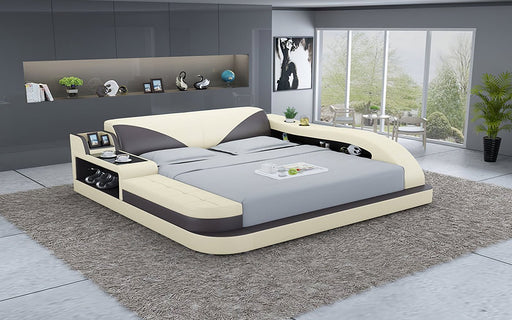 Plaff Leather Bed With Storage - Jubilee Furniture