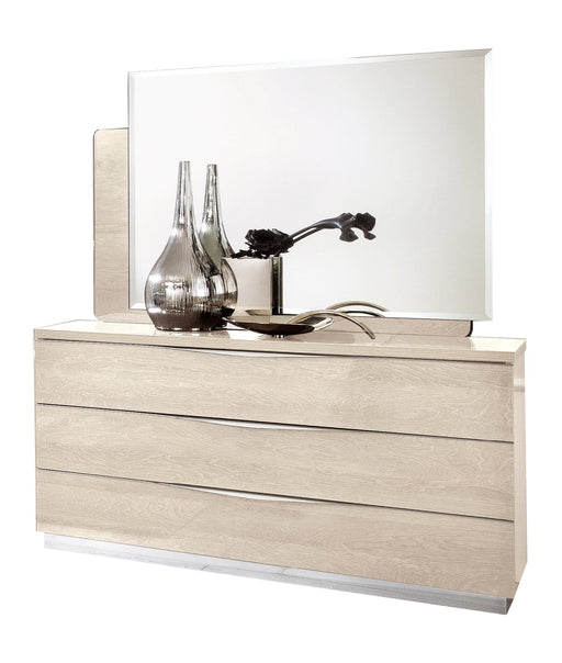 Platinum LEGNO Double Dresser/Single Dresser/Mirror IVORY SET - ESF Furniture