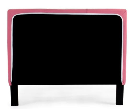 Poundex Faux Leather Youth Bed in Pink - Poundex