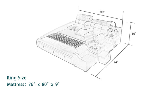Sheffield Modular Modern Multifunctional Smart Bed - Jubilee Furniture