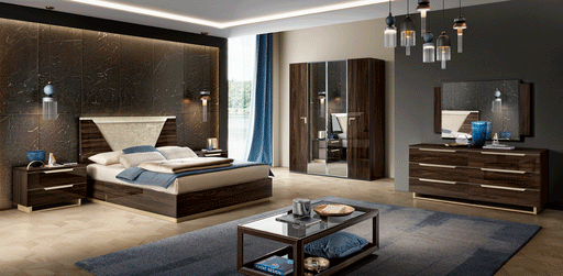 Smart Bed Walnut SET - ESF Furniture