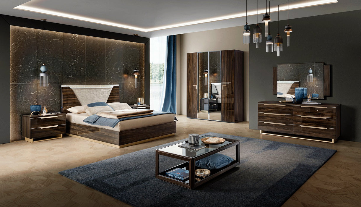 Smart Bedroom Walnut by Camelgroup – Italy SET - ESF Furniture