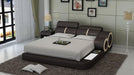Soleia Leather Bed With Adjustable Headrest - Jubilee Furniture