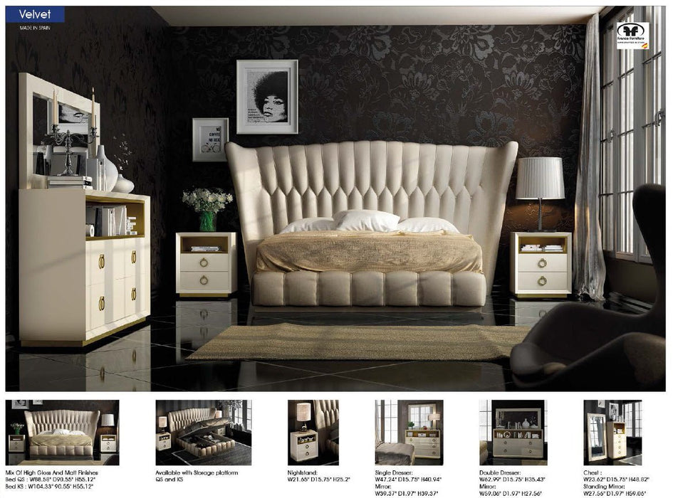 Velvet Bed SET - ESF Furniture