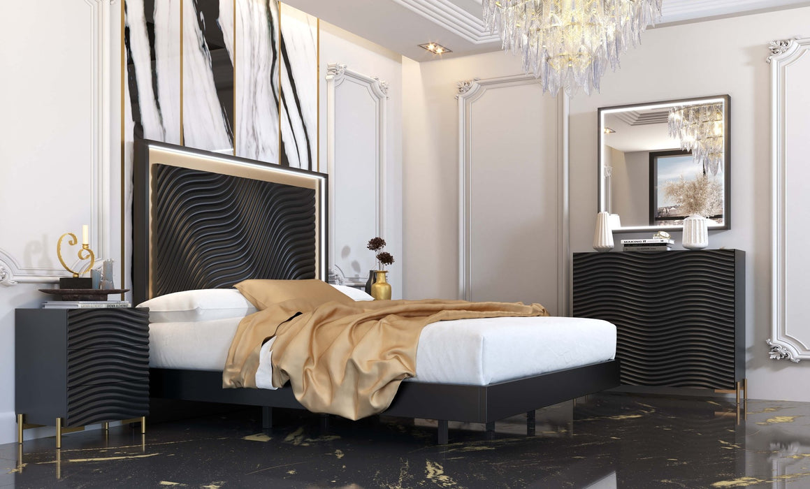 Wave Bedroom Dark grey SET - ESF Furniture