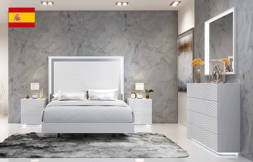 Wave Bedroom White SET - ESF Furniture
