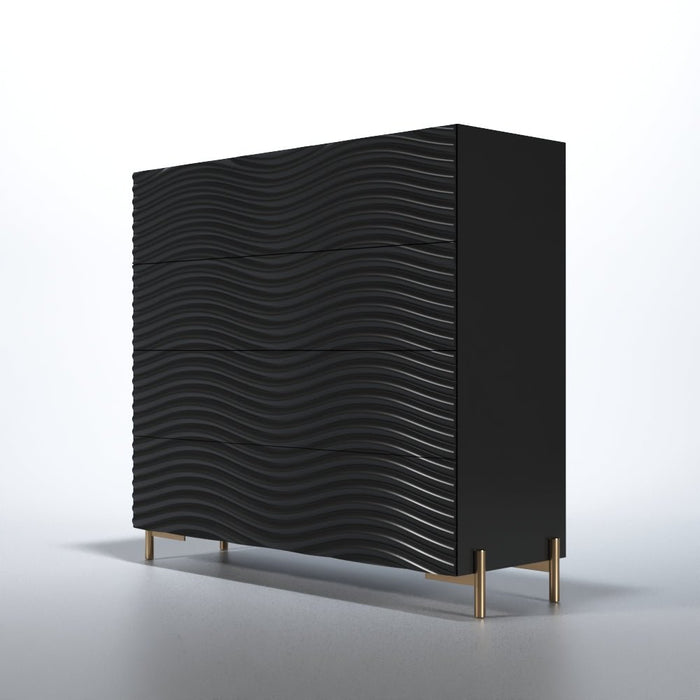 Wave Dressers / Mirrors Dark grey SET - ESF Furniture