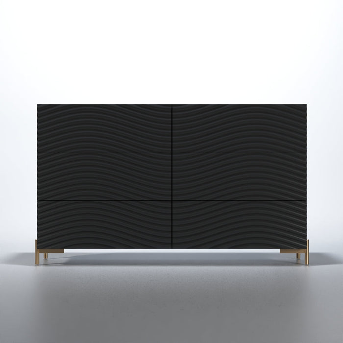 Wave Dressers / Mirrors Dark grey SET - ESF Furniture