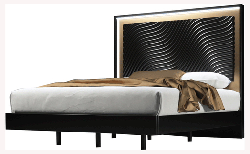 Wave Queen size Bed w/ Light - ESF Furniture