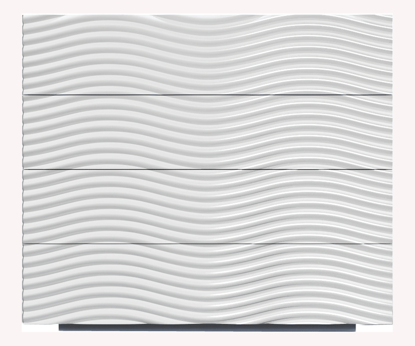 Wave Single Dresser White - ESF Furniture