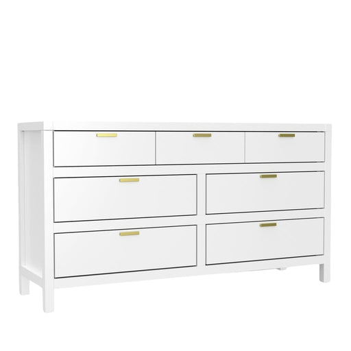 White Carmel 7-Drawer Dresser - Alpine Furniture
