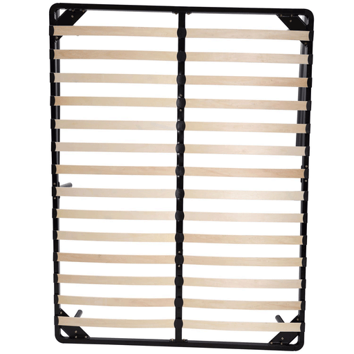Wooden Slats Frame Queens Size, folded in 2 parts, with 6 legs, 151x202 - ESF Furniture